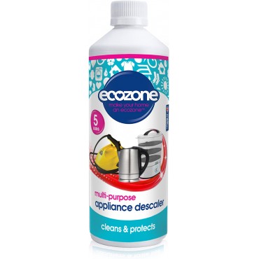 Ecozone Multi-Purpose Appliance Descaler for Kettles/Irons/Washing Machines/Dishwashers/Fixtures & Fittings/Steamers & More, 500 Millilitre